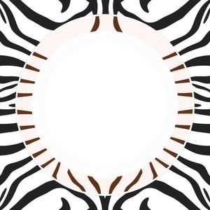Szablon talerzyka / podkładki z motywem zebry