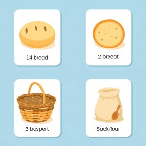 Karty obrazkowe: produkty piekarnicze