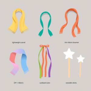 Rekwizyty: kolorowe chustki i gwiazdki na patyczkach