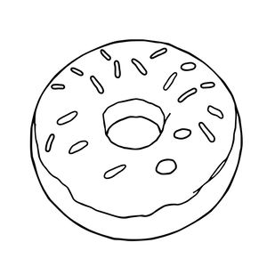 Kolorowanka: prosty pączek do kolorowania