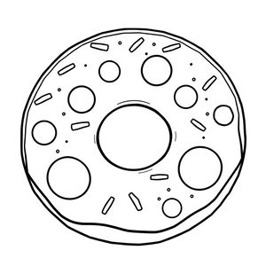 Kolorowanka: prosty pączek do kolorowania