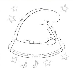 Szablon papierowego kapelusza "Smerfowy kapelusz"