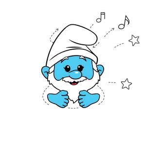 Szablon papierowego kapelusza "Smerfowy kapelusz"