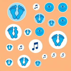 Szablony znaczników podłogowych i naklejek