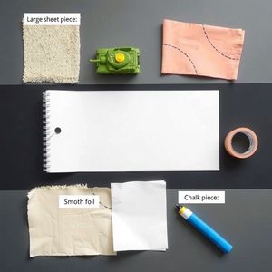 Zdjęcie/obrazek: Zestaw materiałów na stole — przygotowanie do eksperymentu