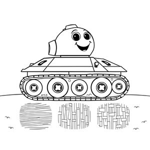 Kolorowanka: Czołg i trzy podłoża