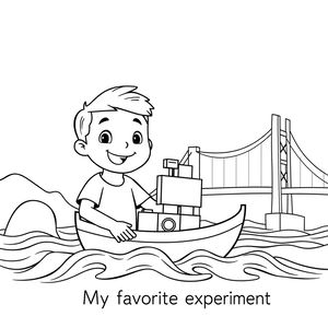 Kolorowanka — Klocki i łódka