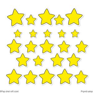 Arkusz naklejek - żółte gwiazdki