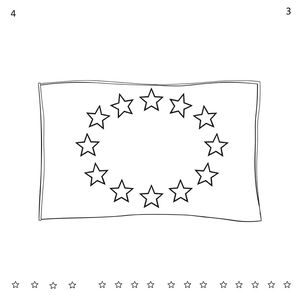 Kolorowanka - flaga UE do kolorowania