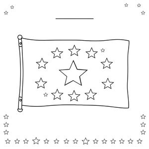 Kolorowanka - flaga UE do kolorowania