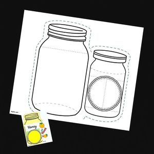 Szablon słoika – wycinanka i kółka (praca plastyczna)