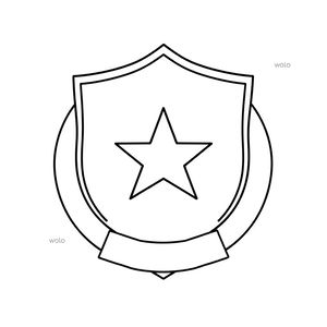 Odznaka do kolorowania (szablon)