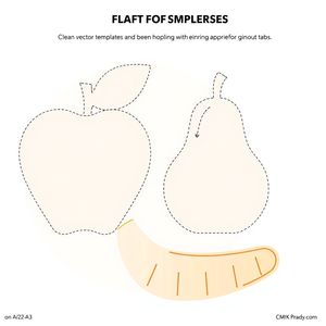 Szablony dużych owoców na karton (do wycięcia)