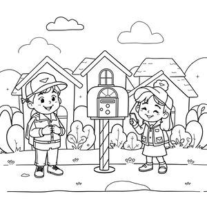 Kolorowanka: Dostarczamy listy