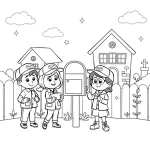 Kolorowanka: Dostarczamy listy