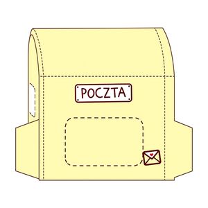 Skrzynka pocztowa — dekoracja z kartonu (szablon)