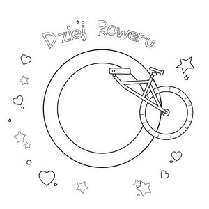 Kolorowanka — Koło i rower