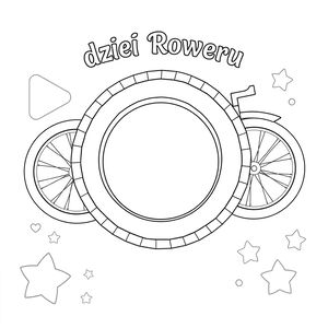 Kolorowanka — Koło i rower