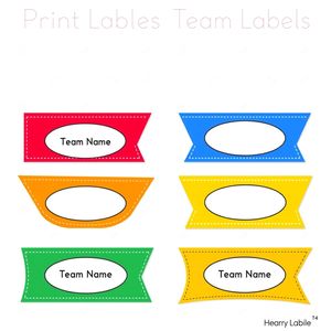 Etykiety drużynowe / mini-flagi