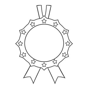 Szablon medalu do kolorowania