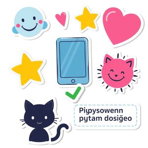 Arkusz naklejek — elementy do ozdabiania