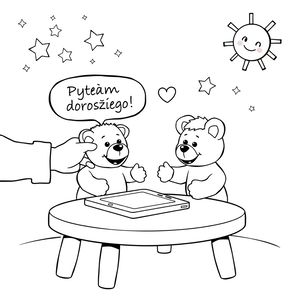 Kolorowanka — Pacynka i tablet