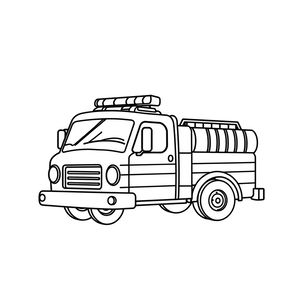 Kolorowanka: Wóz strażacki