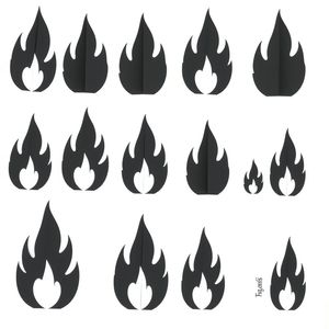 Szablon: Papierowe płomienie (różne rozmiary)