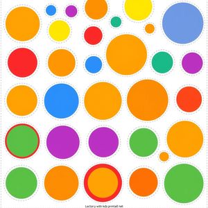 Arkusz naklejek — duże kropki
