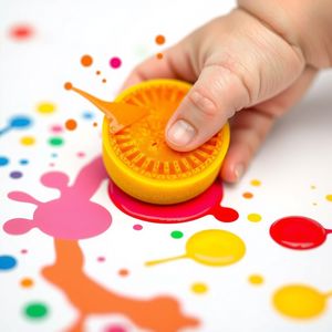 Ilustracja pieczątek z gąbki