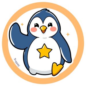 Naklejka nagroda 'Dzielny Pingwinek'