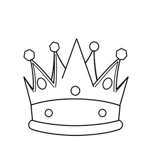 Kolorowanka — korona do pokolorowania