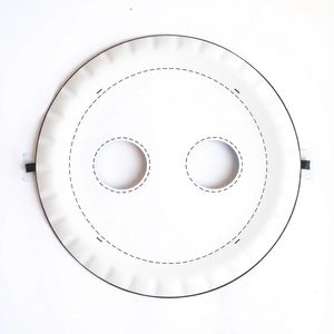 Maska z papierowego talerzyka — szablon