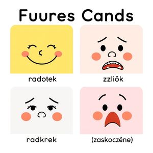 Karty z buźkami (zestaw 4)