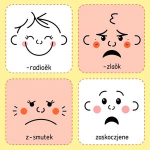 Karty z buźkami (zestaw 4)