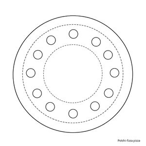 Szablon 'Mała pizza' — baza (papierowy talerzyk)