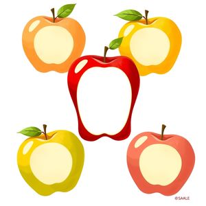 Duże plakaty jabłek do dopasowywania