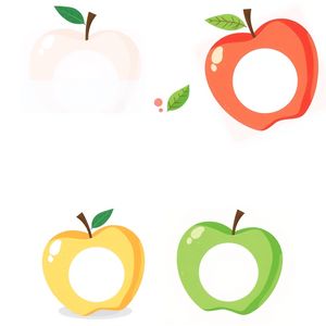 Duże plakaty jabłek do dopasowywania