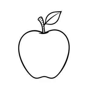 Szablon papierowego jabłka do wycięcia