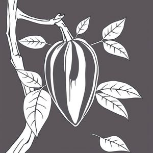 Kolorowanka — strąk kakaowca