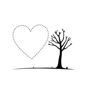 Szablony do wycinania — serce i drzewko