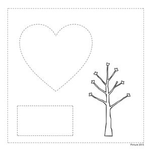 Szablony do wycinania — serce i drzewko