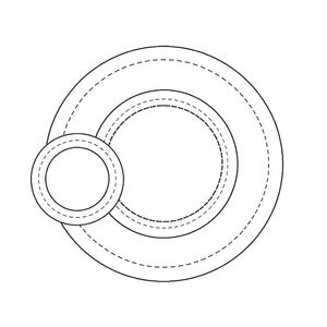 Szablon — krążek z wyciętym środkiem