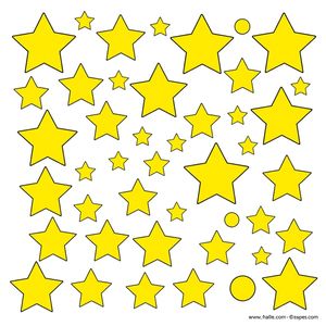 Szablon gwiazdek i kółeczek do wycięcia