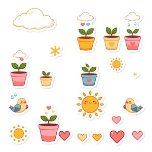 Arkusz naklejek / dekoracji do wycięcia