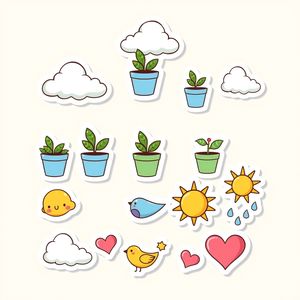 Arkusz naklejek / dekoracji do wycięcia