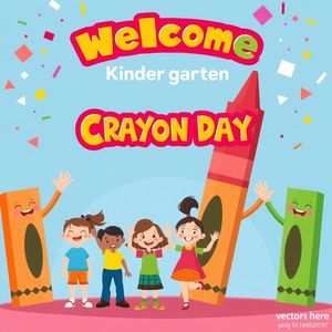Plakat powitalny — Dzień Kredki