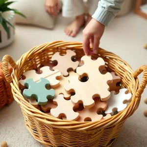 Koszyk z elementami puzzli