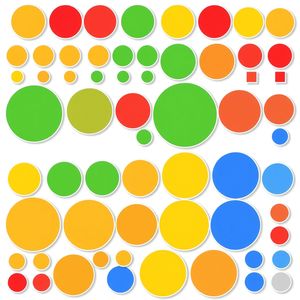 Arkusz naklejek - kolorowe kółeczka