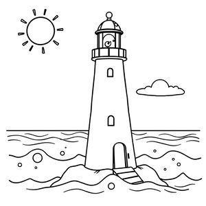 Kolorowanka: latarnia